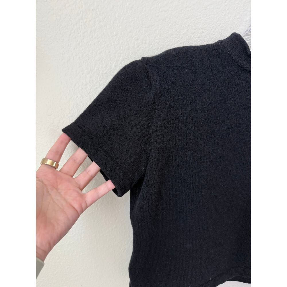 St. John Basics Vintage Black Knit Mock Neck Top Size Small - Picture 4 of 5